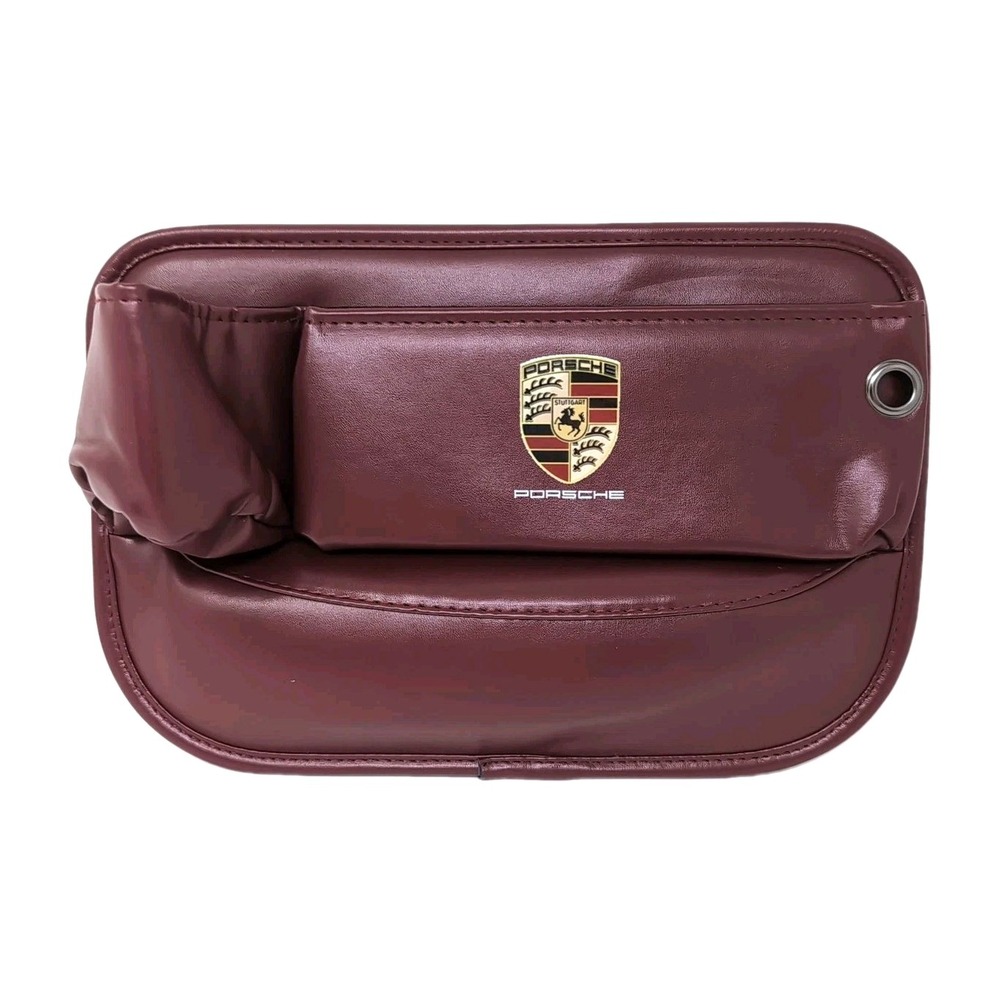 Porsche Boutique Door Pocket Organizer Bordeaux Burgundy Dealer Promo Vinyl NEW